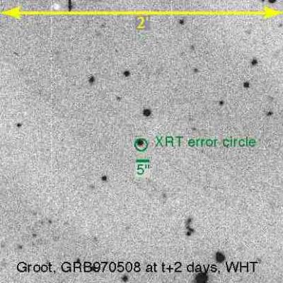 GRB image from ground-based telescope