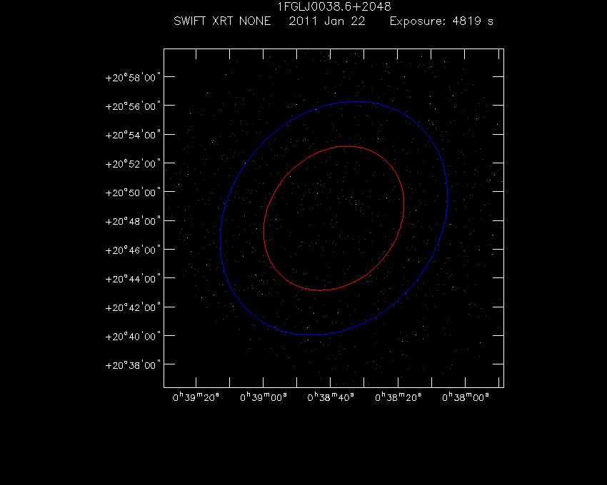 Swift-XRT image of the field for 1FGL J0038.6+2048