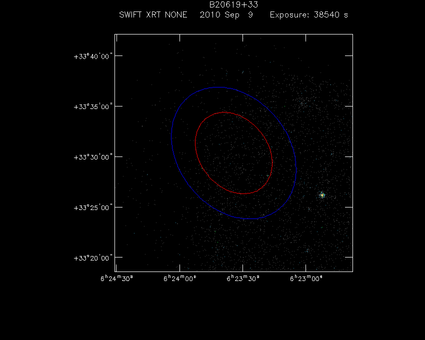 Swift-XRT image of the field for 1FGL J0623.5+3330