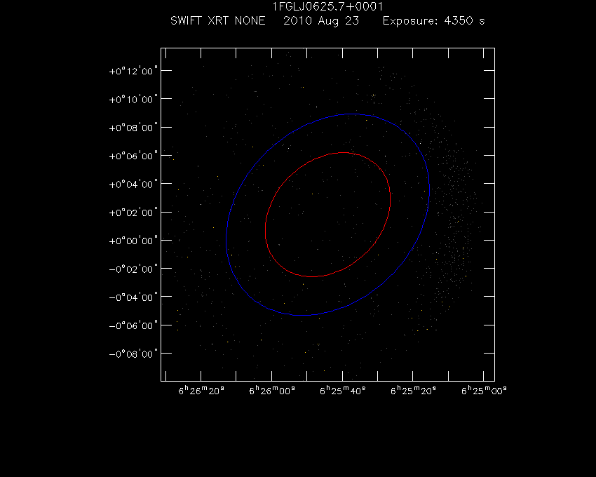 Swift-XRT image of the field for 1FGL J0625.7+0001
