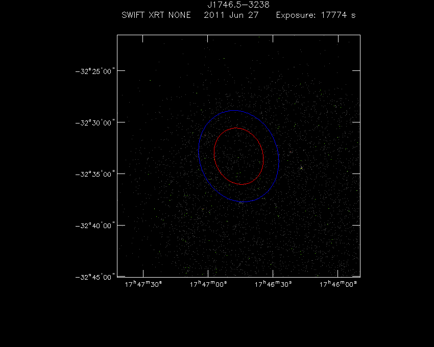 Swift-XRT image of the field for 1FGL J1746.7-3233