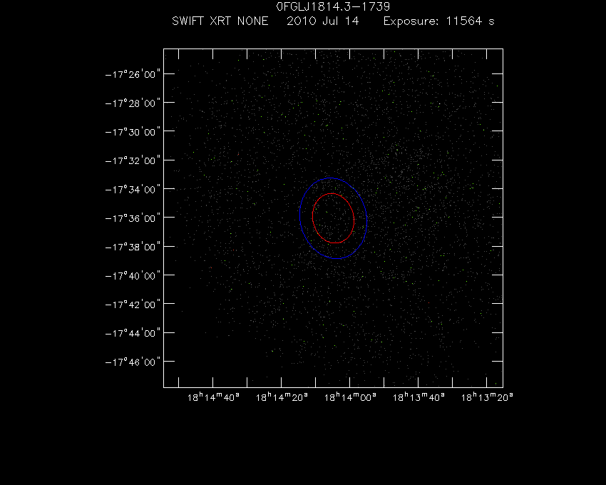 Swift-XRT image of the field for 1FGL J1814.0-1736c