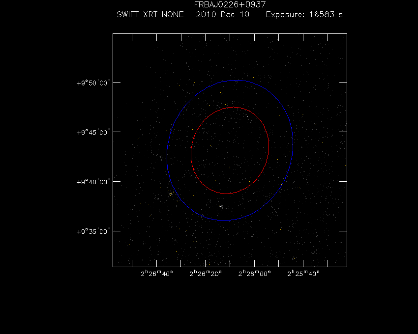Swift-XRT image of the field for 2FGL J0226.1+0943