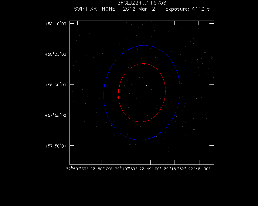 Swift-XRT image of the field for 2FGL J2249.1+5758