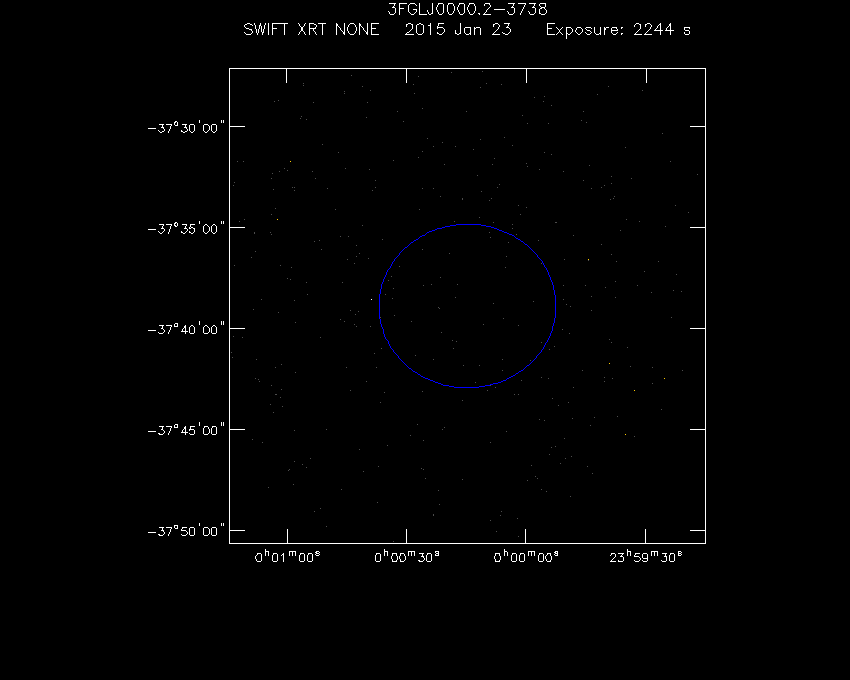 Swift-XRT image of the field for 3FGL J0000.2-3738