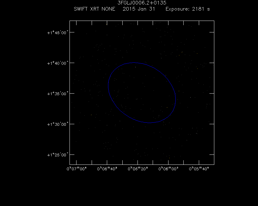 Swift-XRT detections in the field for 3FGL J0006.2+0135