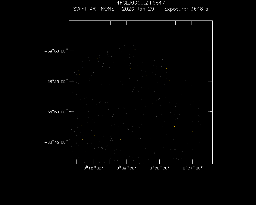 Swift-XRT image of the field for 3FGL J0008.5+6853
