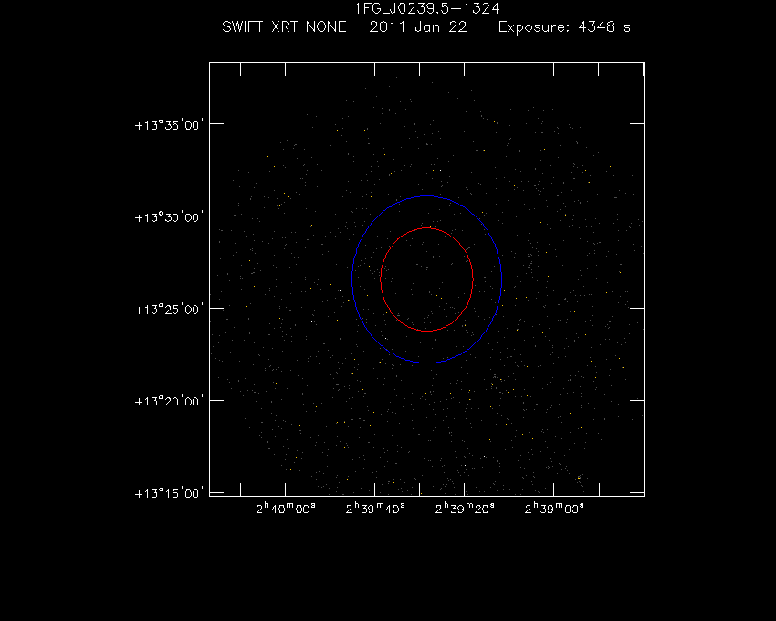 Swift-XRT image of the field for 3FGL J0239.4+1326