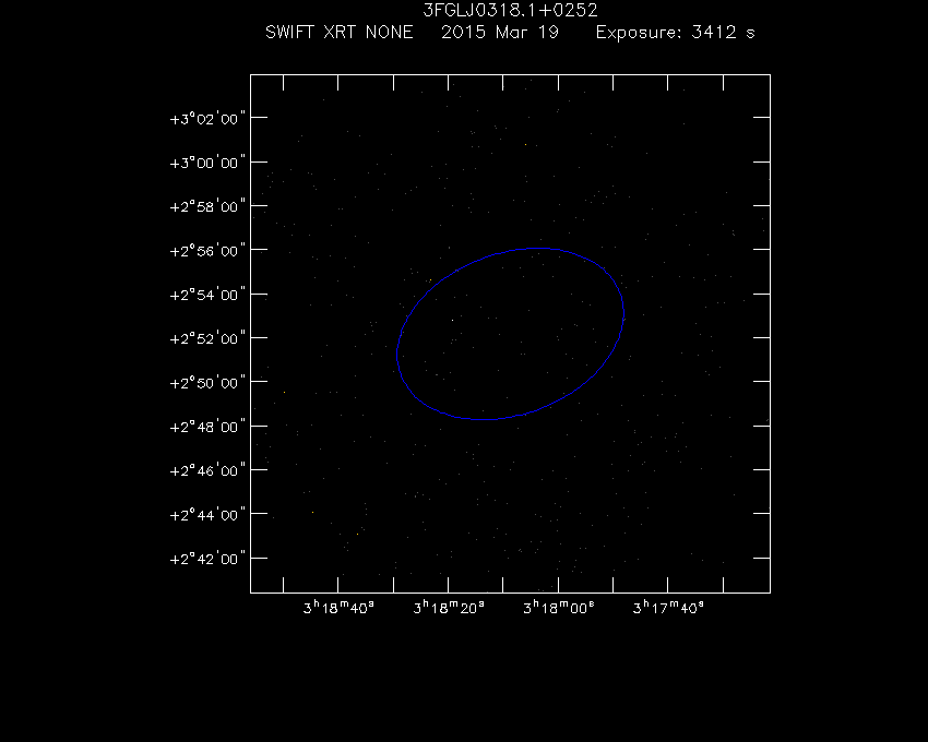 Swift-XRT image of the field for 3FGL J0318.1+0252