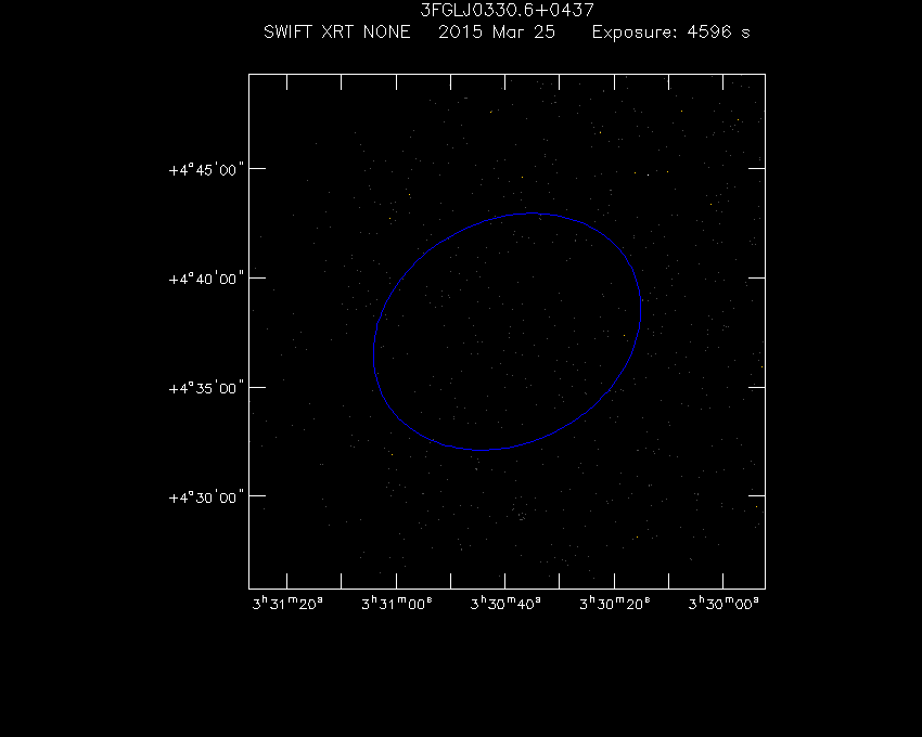 Swift-XRT image of the field for 3FGL J0330.6+0437