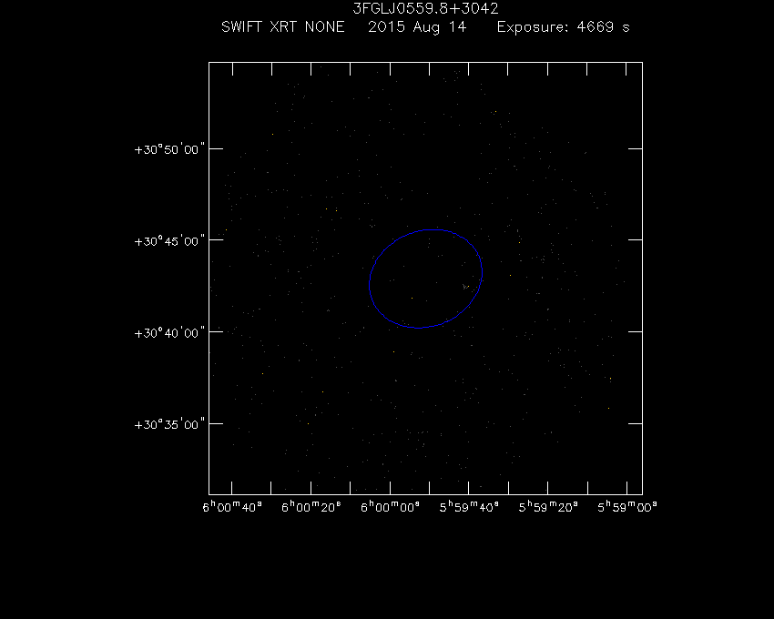 Swift-XRT image of the field for 3FGL J0559.8+3042