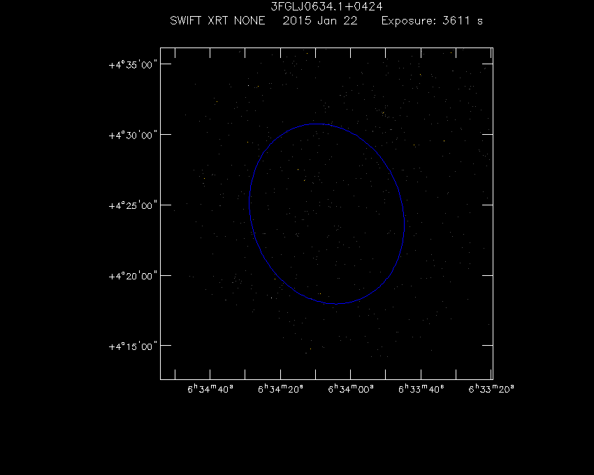 Swift-XRT image of the field for 3FGL J0634.1+0424