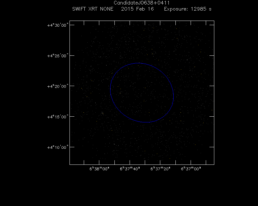 Swift-XRT image of the field for 3FGL J0637.5+0418