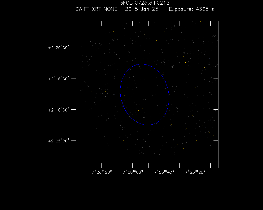 Swift-XRT image of the field for 3FGL J0725.8+0212