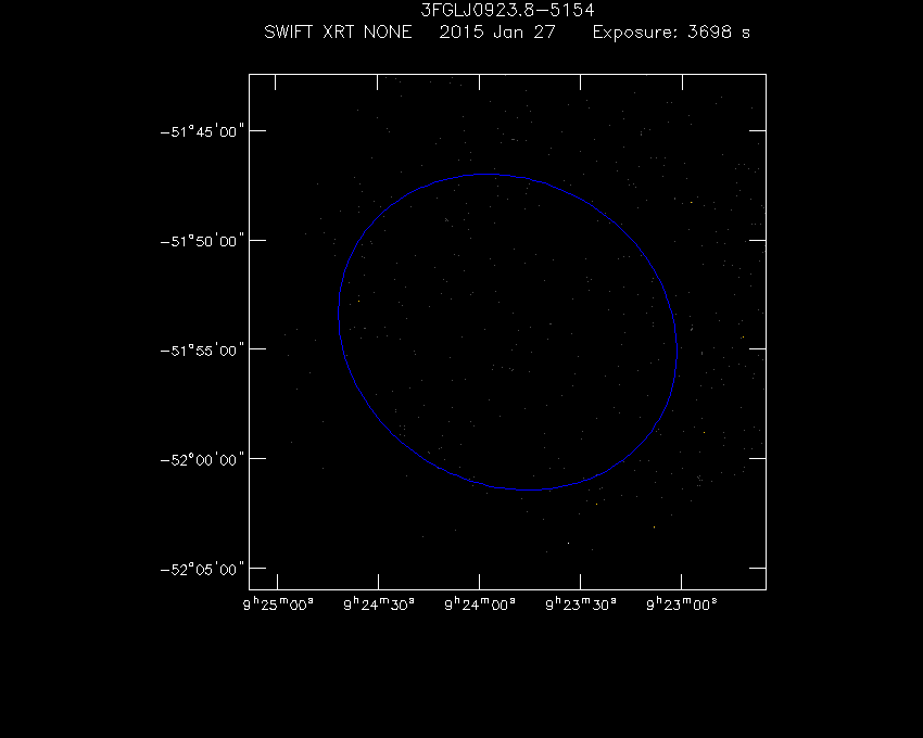 Swift-XRT image of the field for 3FGL J0923.8-5154