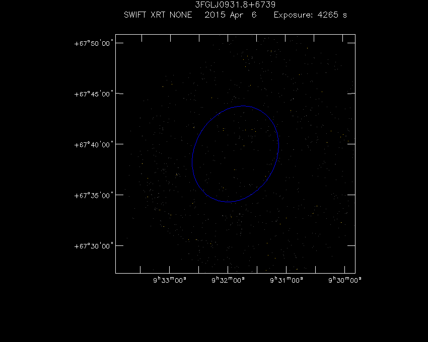 Swift-XRT image of the field for 3FGL J0931.8+6739