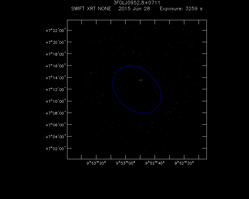 Swift-XRT image of the field for 3FGL J0952.8+0711