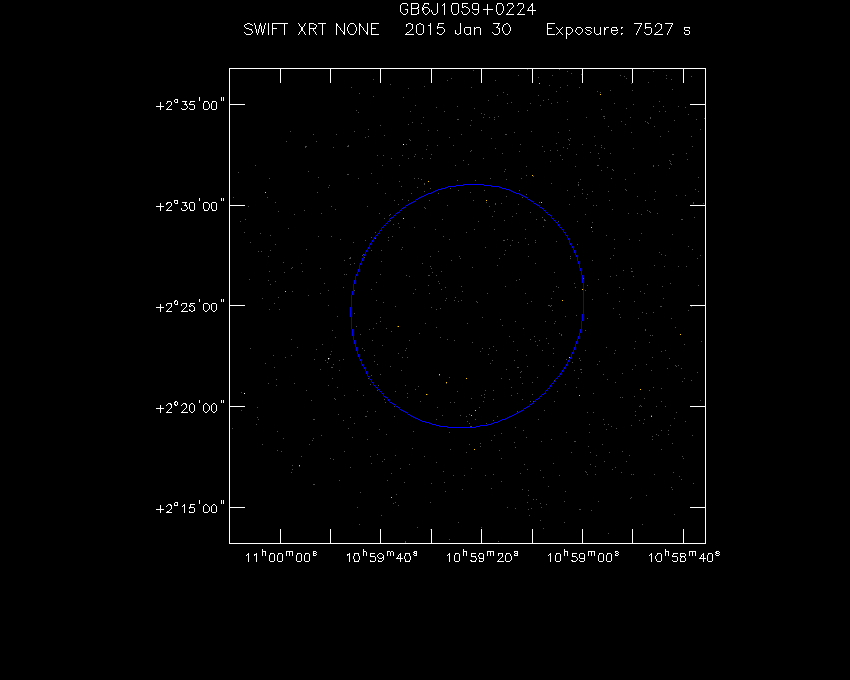 Swift-XRT image of the field for 3FGL J1059.3+0224