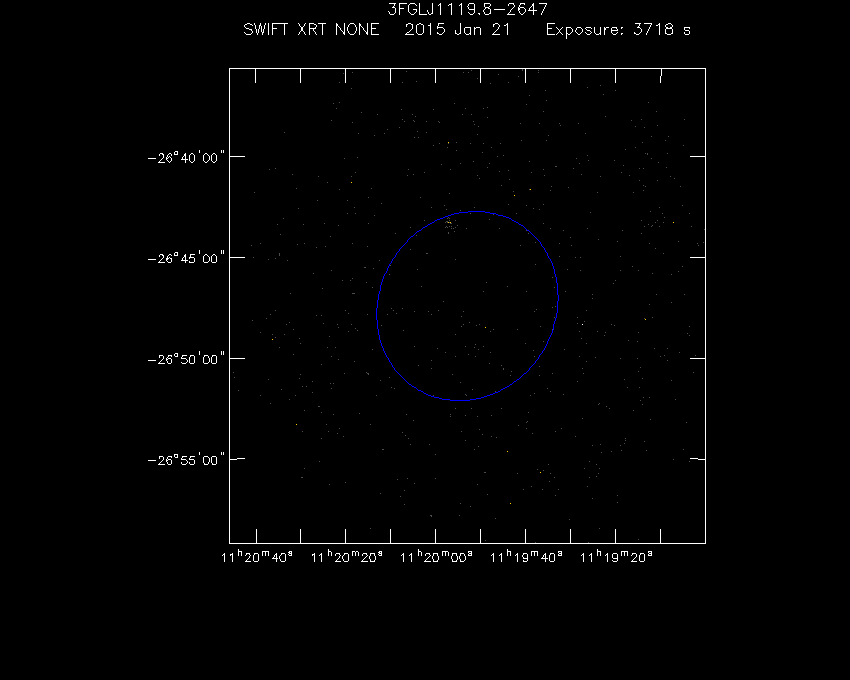 Swift-XRT image of the field for 3FGL J1119.8-2647