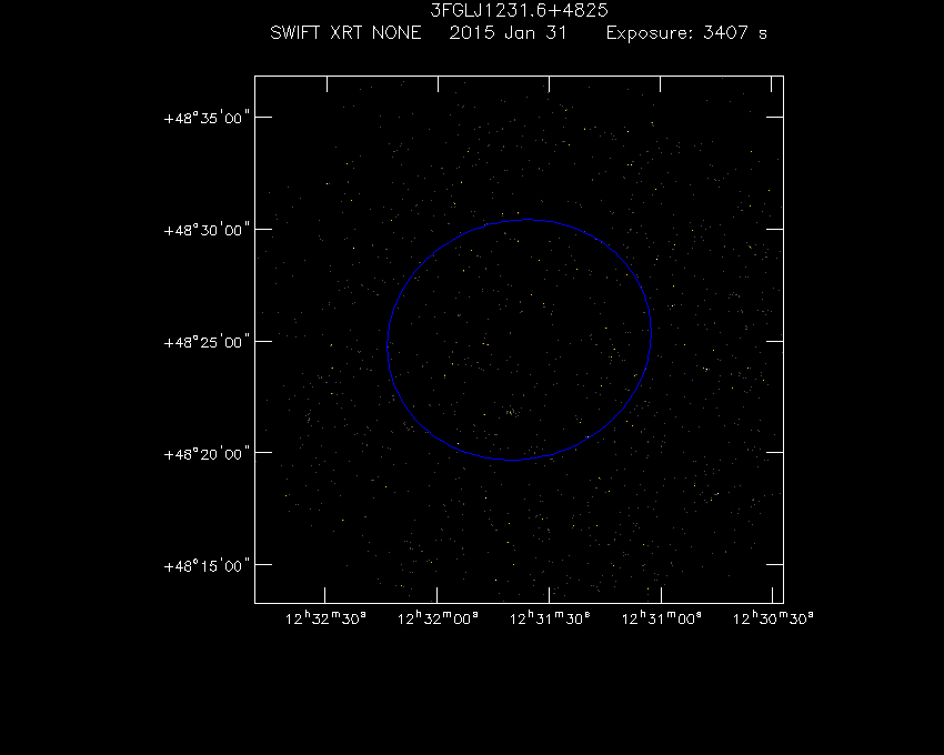 Swift-XRT image of the field for 3FGL J1231.6+4825