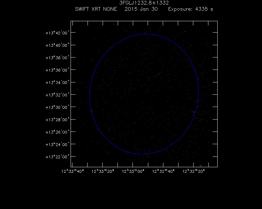 Swift-XRT image of the field for 3FGL J1232.8+1332