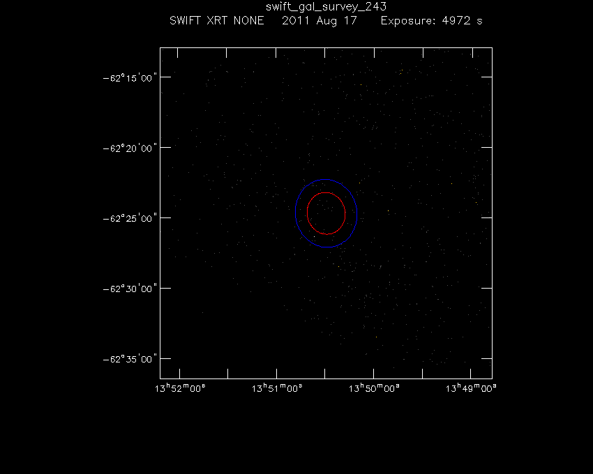 Swift-XRT image of the field for 3FGL J1350.4-6224