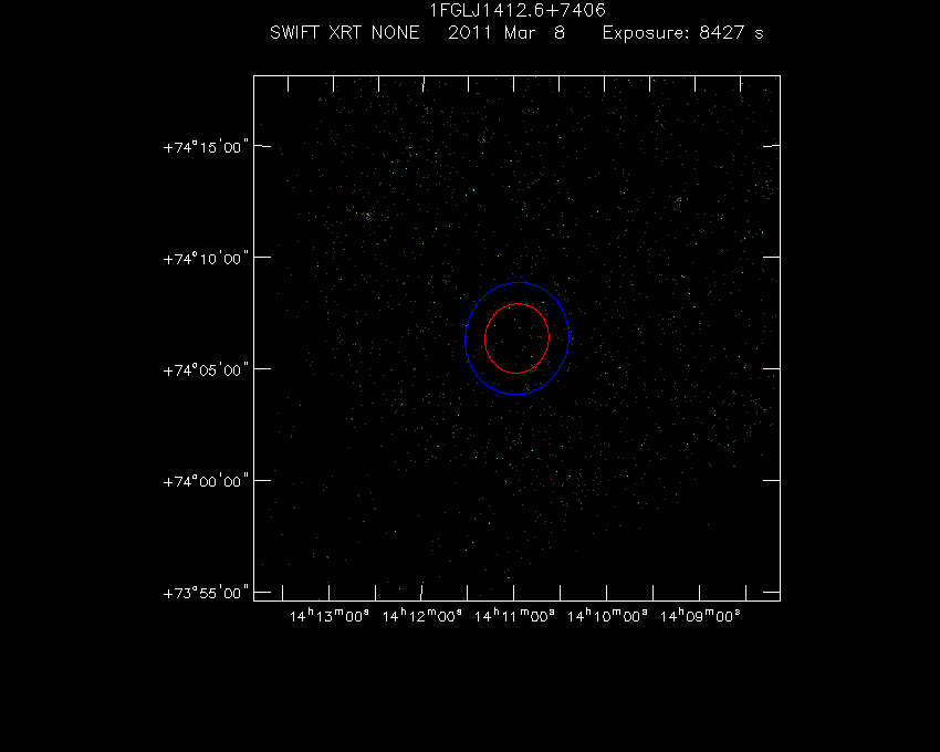 Swift-XRT image of the field for 3FGL J1410.9+7406