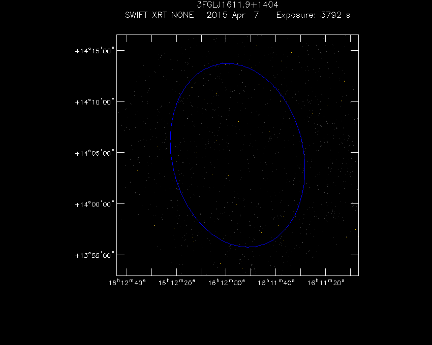 Swift-XRT image of the field for 3FGL J1611.9+1404
