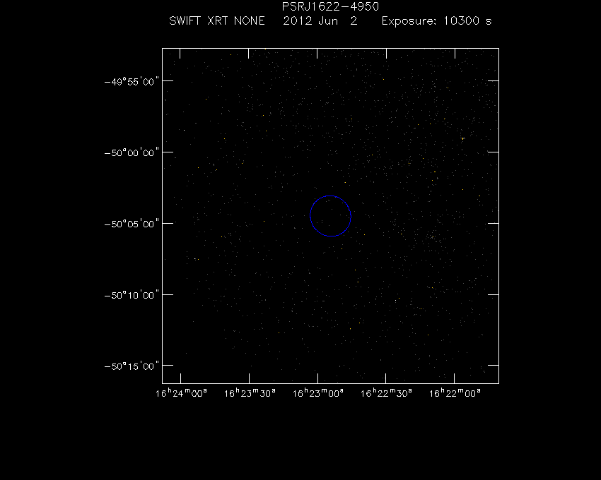 Swift-XRT image of the field for 3FGL J1622.9-5004