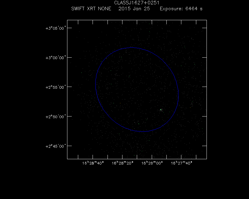 Swift-XRT image of the field for 3FGL J1628.1+0254