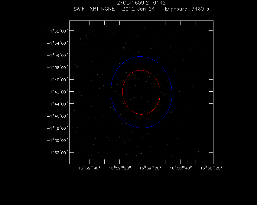 Swift-XRT image of the field for 3FGL J1659.0-0142