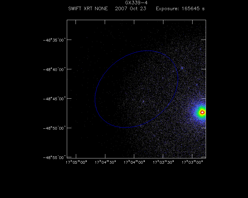 Swift-XRT image of the field for 3FGL J1703.9-4843