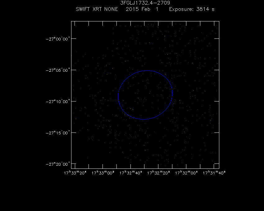 Swift-XRT image of the field for 3FGL J1732.4-2709