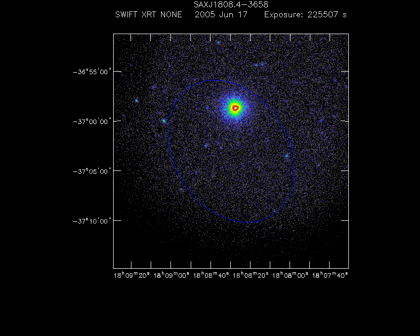 Swift-XRT image of the field for 3FGL J1808.4-3703