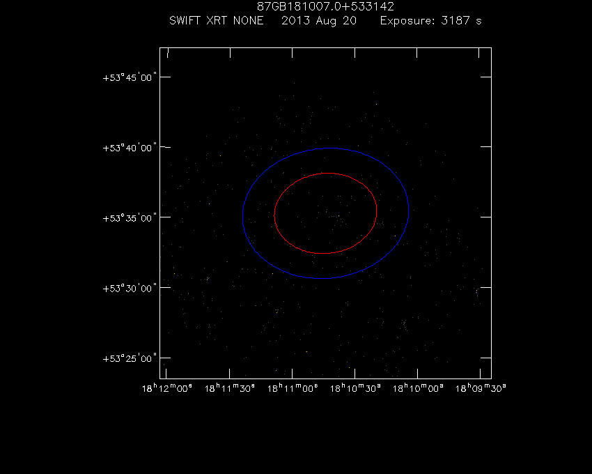 Swift-XRT image of the field for 3FGL J1810.7+5335