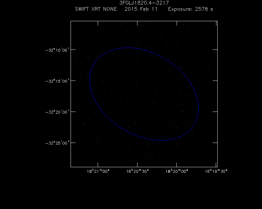 Swift-XRT image of the field for 3FGL J1820.4-3217