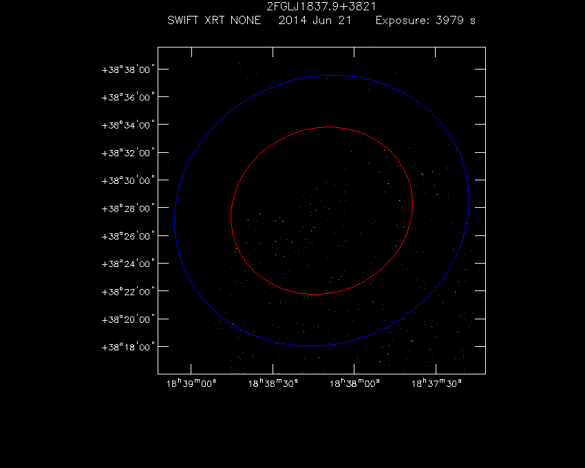 Swift-XRT image of the field for 3FGL J1838.1+3827
