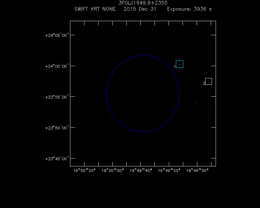 Swift-XRT detections in the field for 3FGL J1949.6+2355
