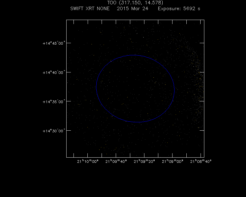 Swift-XRT image of the field for 3FGL J2109.4+1437