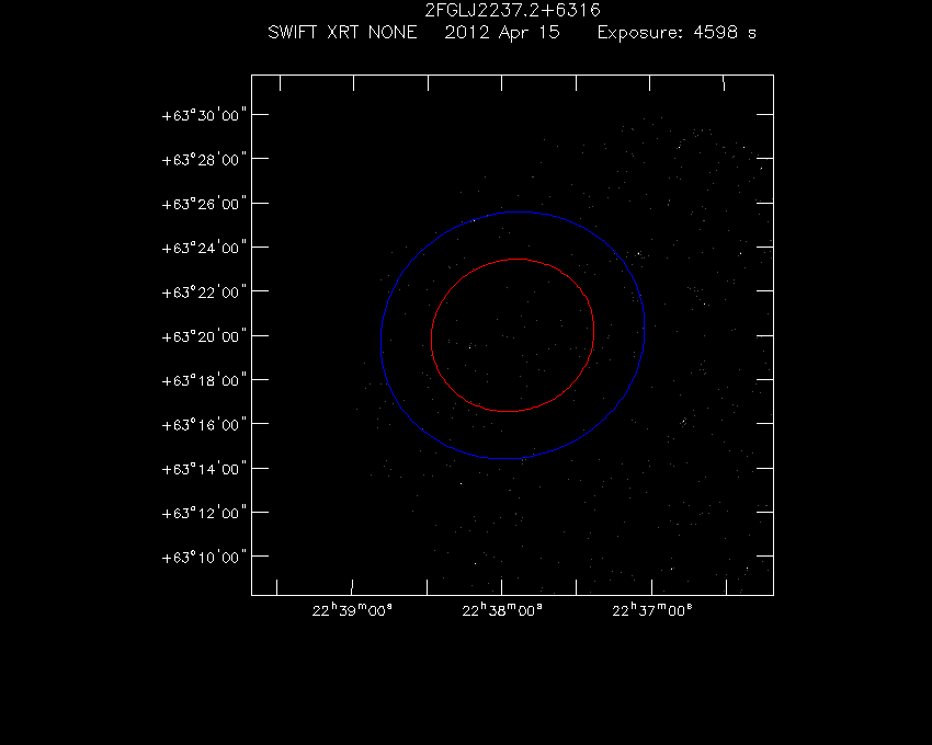 Swift-XRT image of the field for 3FGL J2237.9+6320