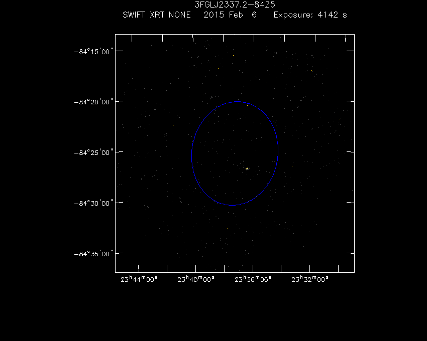 Swift-XRT image of the field for 3FGL J2337.2-8425