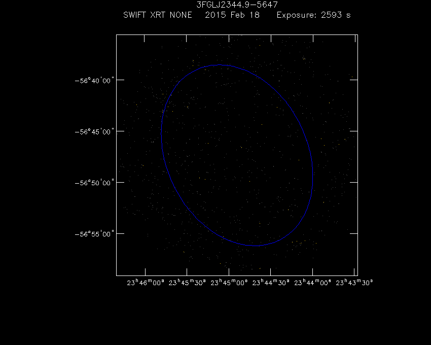 Swift-XRT image of the field for 3FGL J2344.9-5647