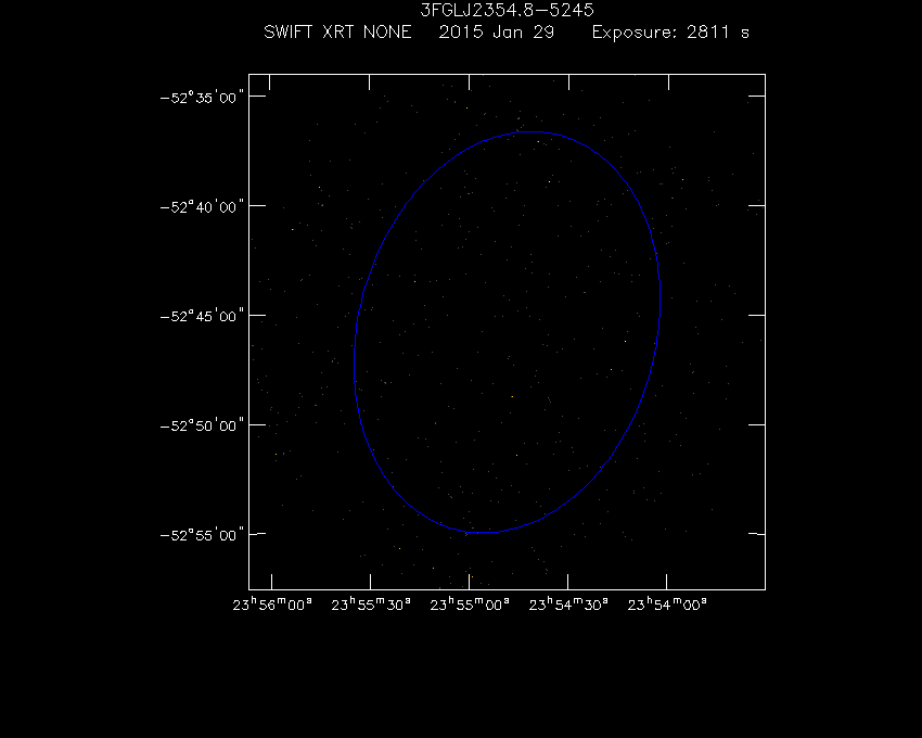 Swift-XRT image of the field for 3FGL J2354.8-5245
