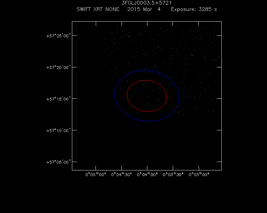 Swift-XRT image of the field for 4FGL J0004.0+5715