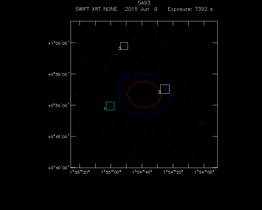 Swift-XRT detections in the field for 4FGL J0154.6+0051
