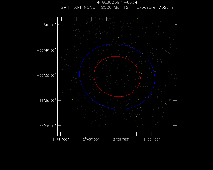 Swift-XRT image of the field for 4FGL J0239.1+6634