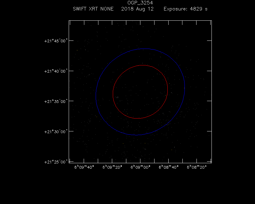 Swift-XRT image of the field for 4FGL J0609.0+2136
