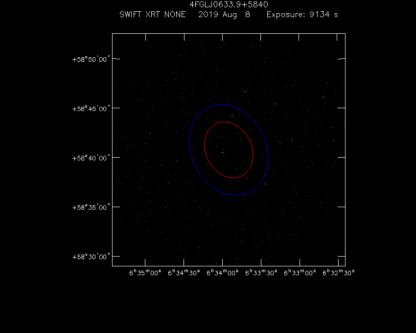 Swift-XRT image of the field for 4FGL J0633.9+5840