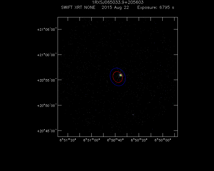 Swift-XRT image of the field for 4FGL J0650.6+2055