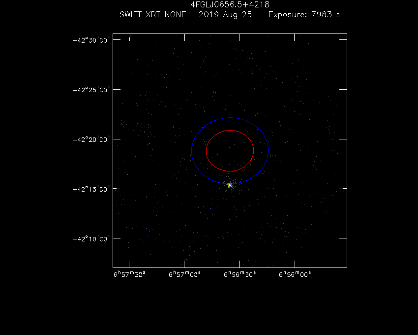 Swift-XRT image of the field for 4FGL J0656.5+4218